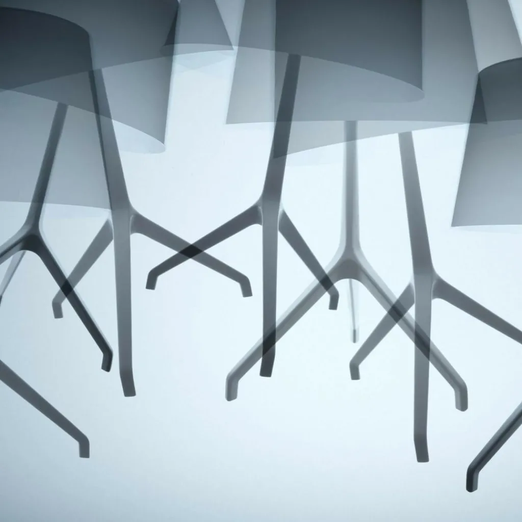 Nachttischleuchten^Foscarini Lumiere XXS Tischleuchte Gestell Schwarzchrom