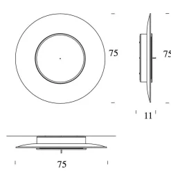 Deckenleuchten^Fontana Arte Lunaire LED Wand-/Deckenleuchte