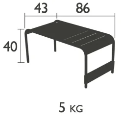 Gartenbänke^Fermob Luxembourg Beistelltisch/Gartenbank
