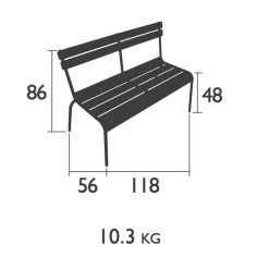 Fermob Luxembourg 2/3-Sitzer Gartenbank| Gartenbänke