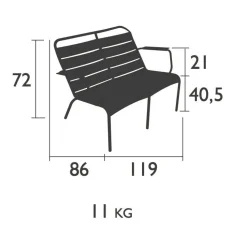 Outdoor-Sofas & Sessel^Fermob Luxembourg Tiefer Sessel Duo
