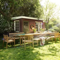 FDB Møbler M11 Sammen Gartenbank mit Rückenlehne 3-Sitzer| Gartenbänke