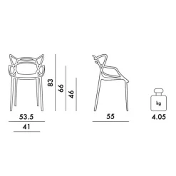 Stühle^Kartell Masters Armlehnstuhl