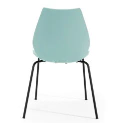 Stühle^Kartell Maui Stuhl Gestell Stahlrohr schwarz lackiert