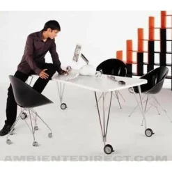 Tische^Kartell Max Tisch mit Rollen 190x90cm