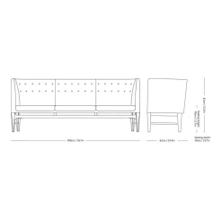Sofas^&Tradition Mayor AJ5 3-Sitzer Sofa Gestell Eiche