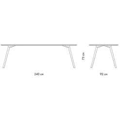 OUT Objekte unserer Tage Meyer 23 XLarge Esstisch 240x92x73cm| Tische|Esstische