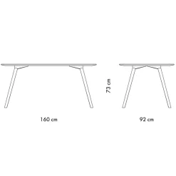 Esstische^OUT Objekte unserer Tage Meyer Medium Esstisch 160x92x73cm
