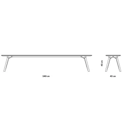 OUT Objekte unserer Tage Meyer XLarge Bank 240cm| Bänke
