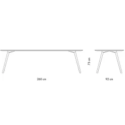 OUT Objekte unserer Tage Meyer XXLarge Esstisch 260x92x73cm| Esstische