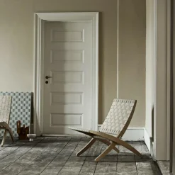 Carl Hansen MG501 Cuba Chair klappbar mit Baumwollgurten| Sessel