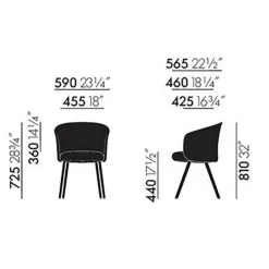 Stühle^Vitra Mikado Armlehnstuhl Gestell Aluminium