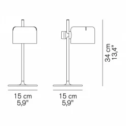 Oluce Mini Coupé 2201 Tischleuchte| Tischleuchten|Nachttischleuchten