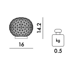 Tischleuchten^Kartell Mini Planet LED Tischleuchte