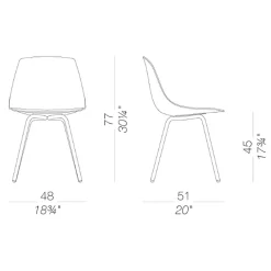 Stühle^Lapalma Miunn S161 Stuhl Gestell weiß