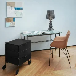 Container|Container^Kartell Mobil 3 Container mit Rollen matt