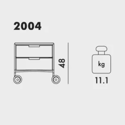 Kartell Mobil 2 Container mit Rollen| Container|Container