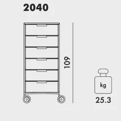 Kartell Mobil 6 Container mit Rollen| Container|Container