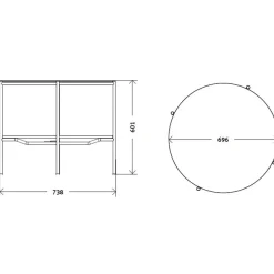Tische|Beistelltische^Embru Moser Modell 1752 Salontisch