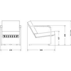 Embru Moser Modell 1435 Sessel| Sessel