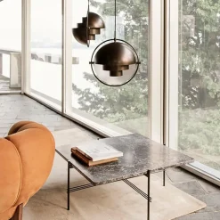 Gubi Multi-Lite Pendelleuchte Ø25,5cm Gestell Messing schwarz| Pendelleuchten