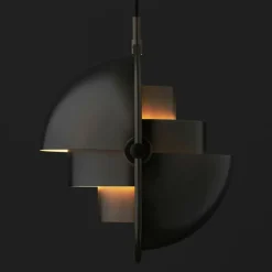 Gubi Multi-Lite Pendelleuchte Ø25,5cm Gestell Messing schwarz| Pendelleuchten