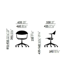 Bürostühle^Vitra Mynt Bürostuhl Eiche