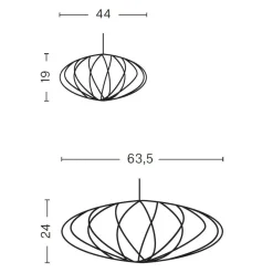 HAY Nelson Saucer Crisscross Bubble Pendelleuchte| Pendelleuchten
