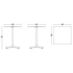 HAY Neu Tisch quadratisch 60x60cm| Garten-Bistrotische