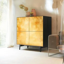 Piure Nex Glamour Gold Sideboard 110,5x48x109,3cm| Schränke