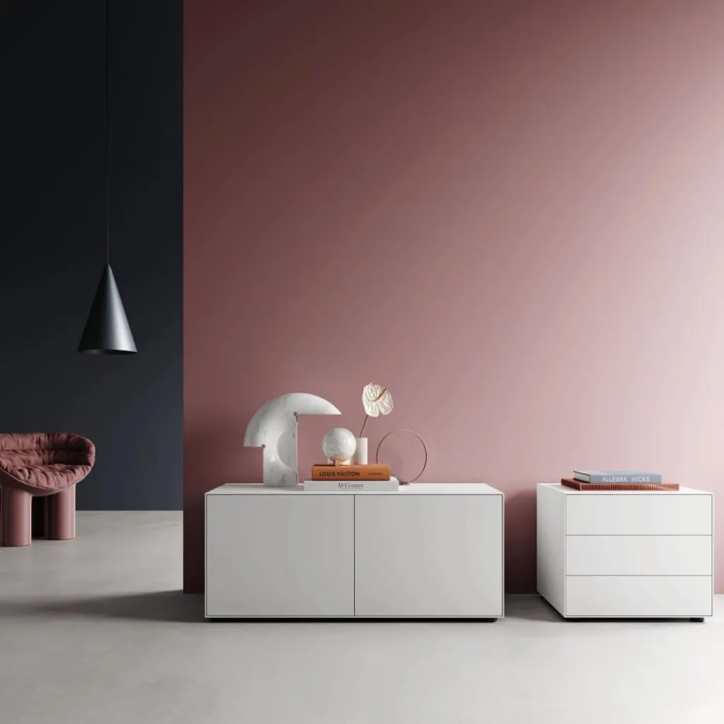 Nachttische^Piure Nex Pur Box Nachttisch mit 3 Schubladen 60x50x48cm