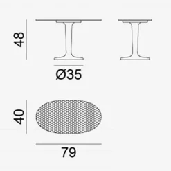 Gervasoni Next 147 Beistelltisch H 45cm| Tische|Beistelltische
