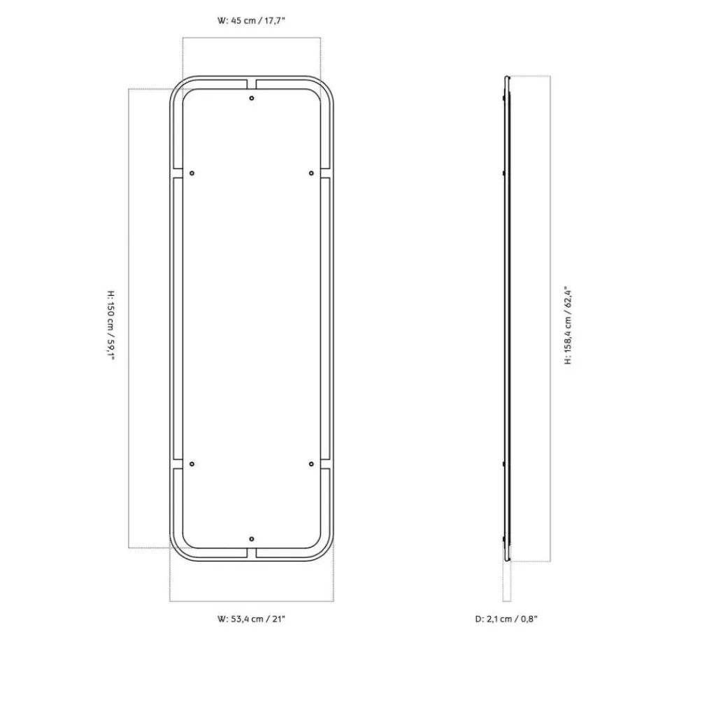 Audo Nimbus Spiegel Rechteckig| Spiegel|Spiegel