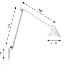 Louis Poulsen NJP LED Wandleuchte lang| Wandleuchten