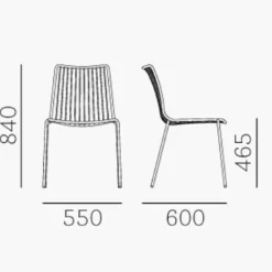 Stühle^Pedrali Nolita 3651 Gartenstuhl/ hohe Rückenlehne