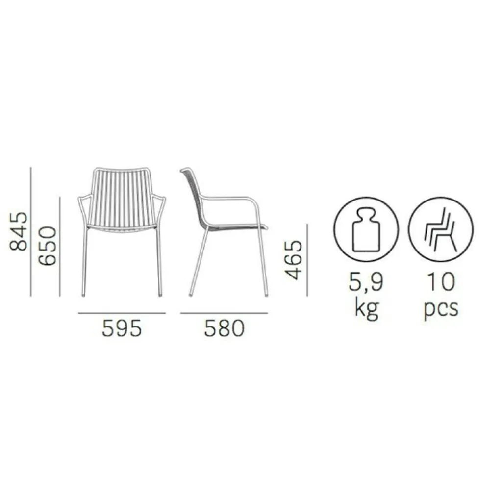 Pedrali Nolita Gartenset| Gartenstühle|Gartentische