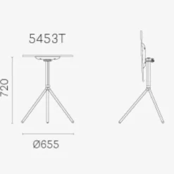 Pedrali Nolita 5453T Gartentisch rund H 72cm| Gartentische