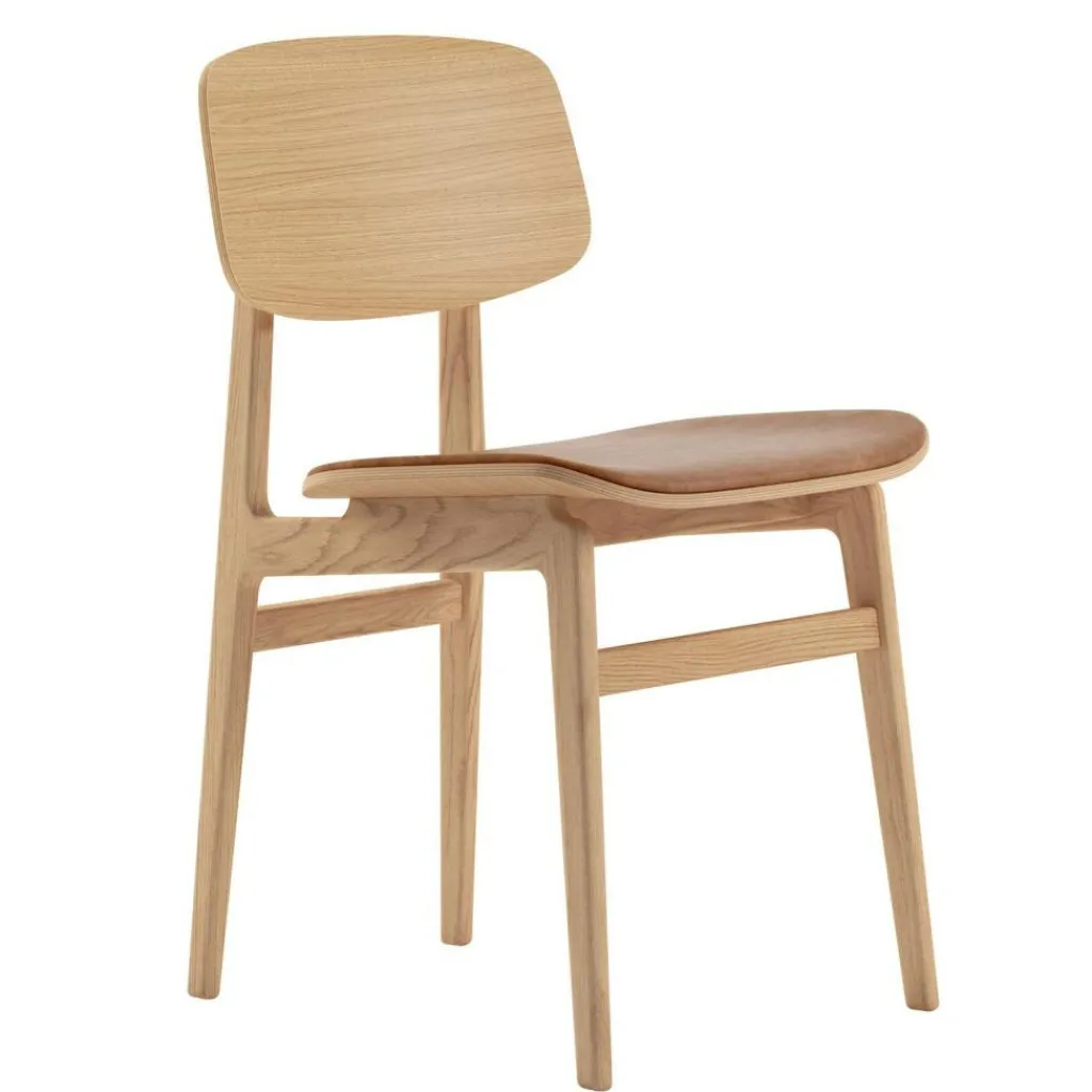 Stühle^NORR 11 NY11 Dining Chair Leder Gestell Eiche Natur