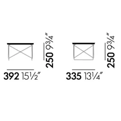 Tische|Beistelltische^Vitra Occasional Table LTR Beistelltisch Marmor Gestell schwarz