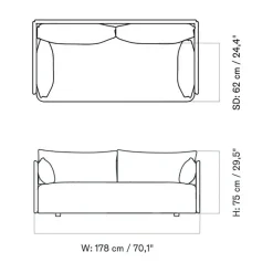 Audo Offset 2-Sitzer Sofa| Sofas