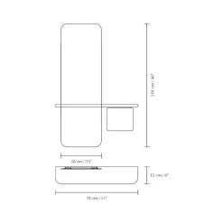 Badaccessoires^Umage One More Look Wandspiegel mit Regal