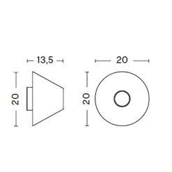 HAY Ono Flush Mount Wandleuchte Ø20cm| Wandleuchten