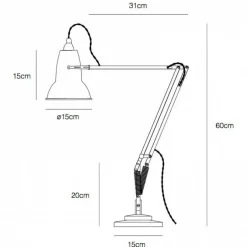 Schreibtischleuchten^Anglepoise Original 1227 Brass Schreibtischleuchte
