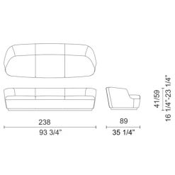 Sofas^Cappellini Orla 3-Sitzer Sofa