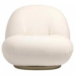 Sessel^Gubi Pacha Lounge Chair Gestell perlgold drehbar