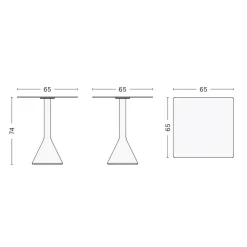 HAY Palissade Cone Gartentisch 65x65cm| Gartentische|Garten-Bistrotische