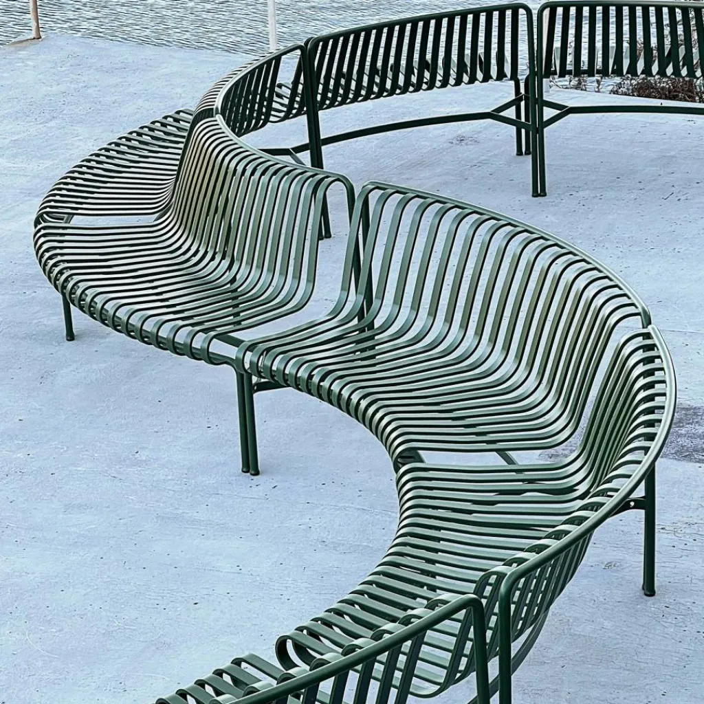 HAY Palissade Dining Park Bench In/In 2er Set| Gartenbänke