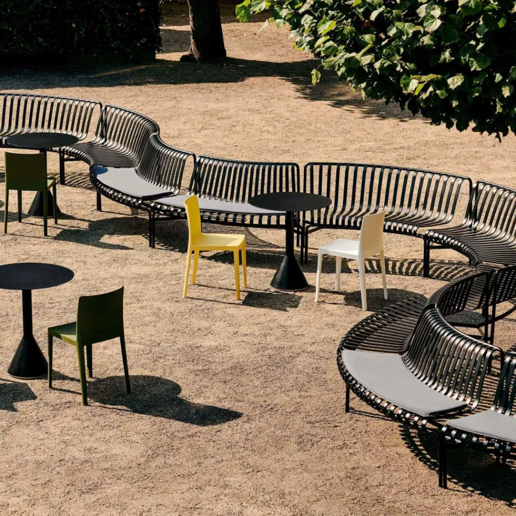 HAY Palissade Dining Park Bench In/In 2er Set| Gartenbänke