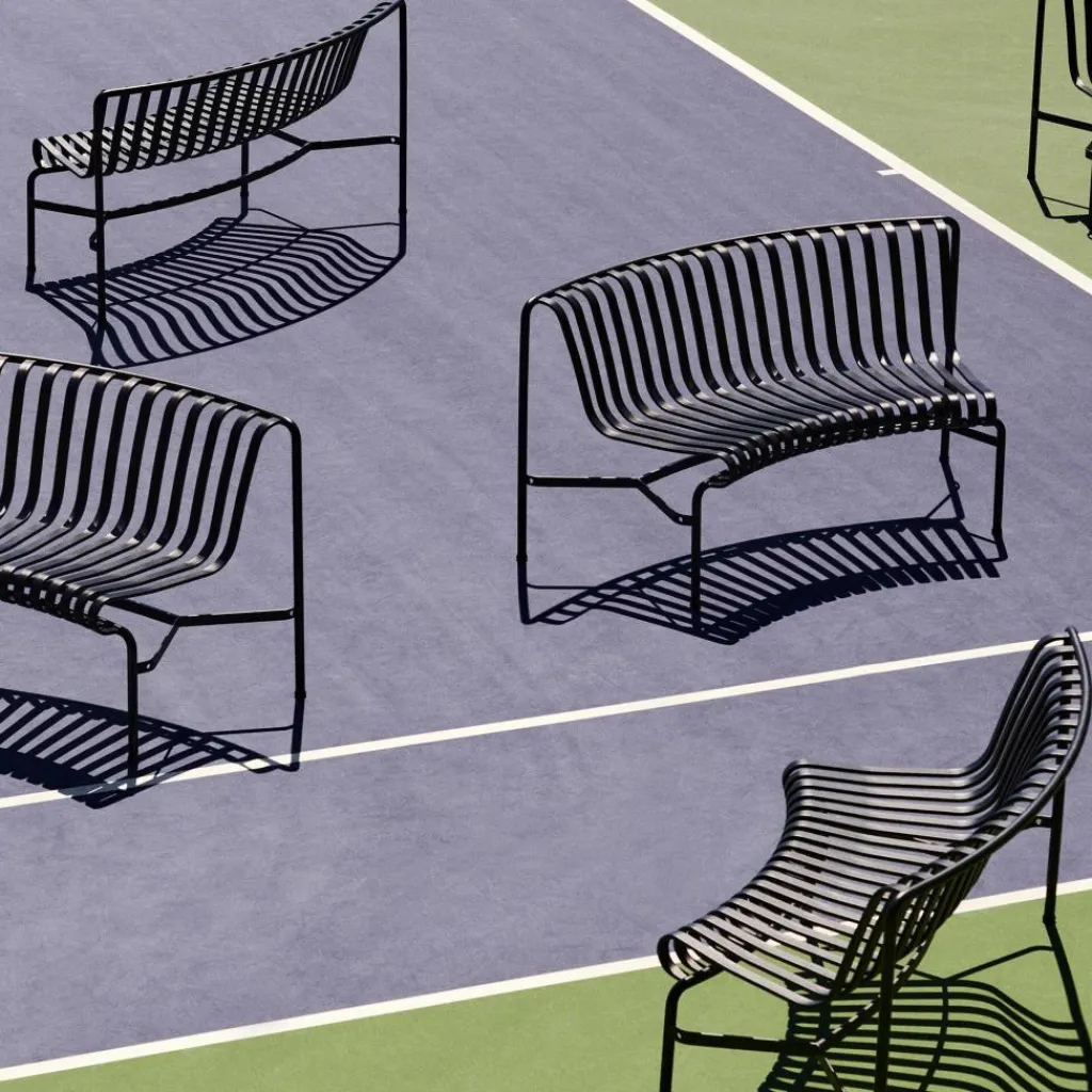 HAY Palissade Dining Park Bench In/In 2er Set| Gartenbänke