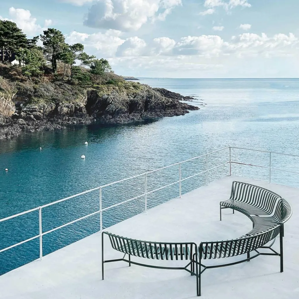 HAY Palissade Dining Park Bench In/In 2er Set| Gartenbänke